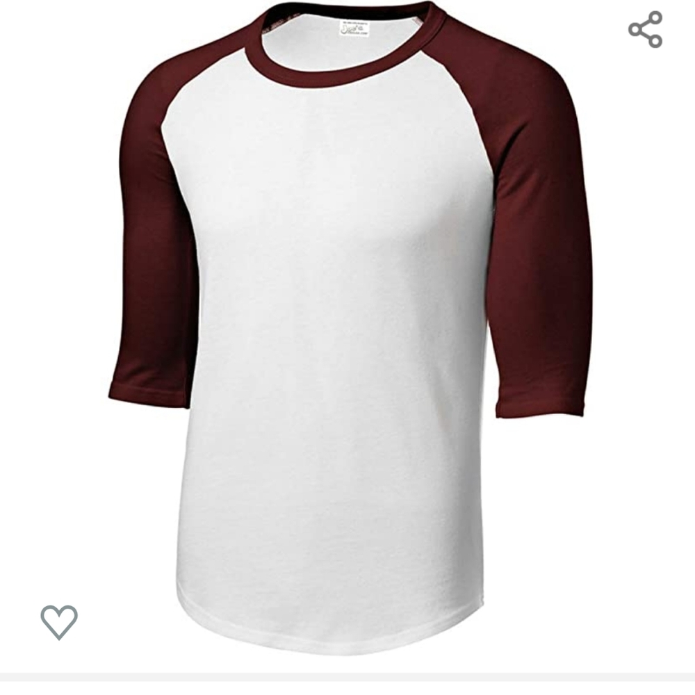 XXL 3/4 sleeve Baseball tee